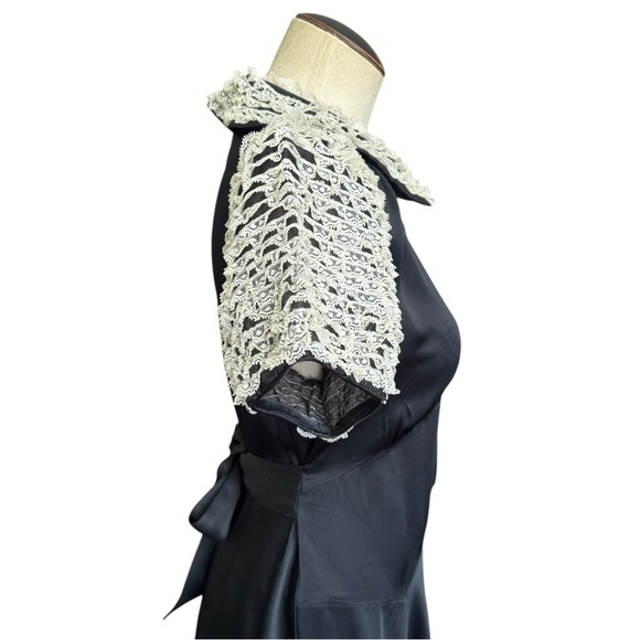 Dôen Miranda Mini Dress in Black Satin Medium - Picture 11 of 14